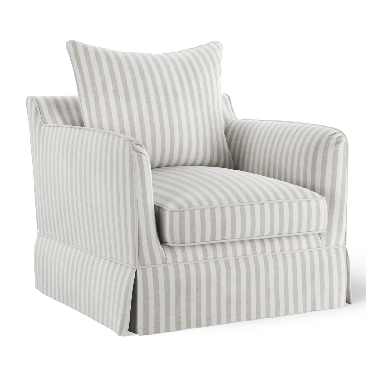 Noosa Hamptons Armchair Natural Stripe, W 91cm D 90cm H 80cm (RRP $1699) - Image 6