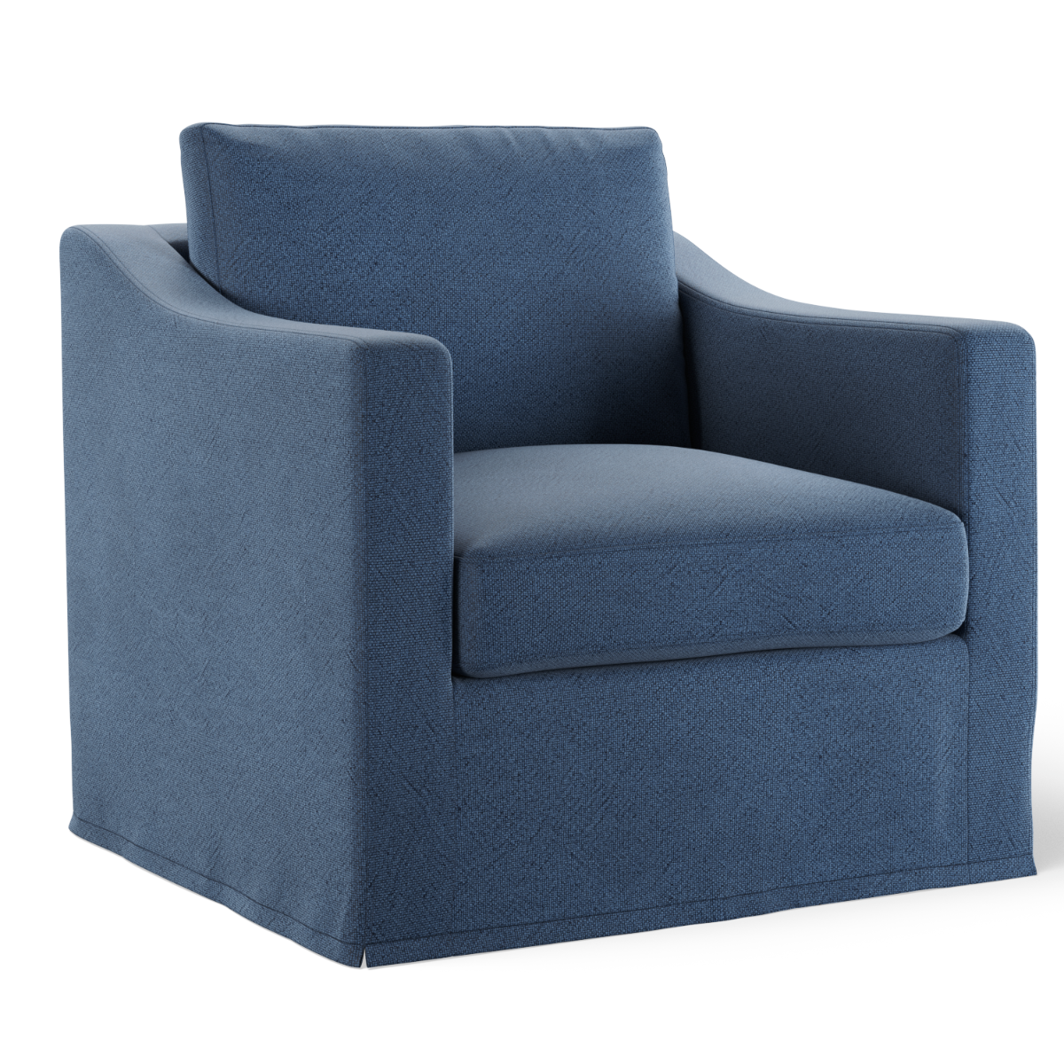Slip Cover Only - Clovelly Hamptons Armchair Navy, 54cm x 10cm x 39cm (RRP $599) - Image 3