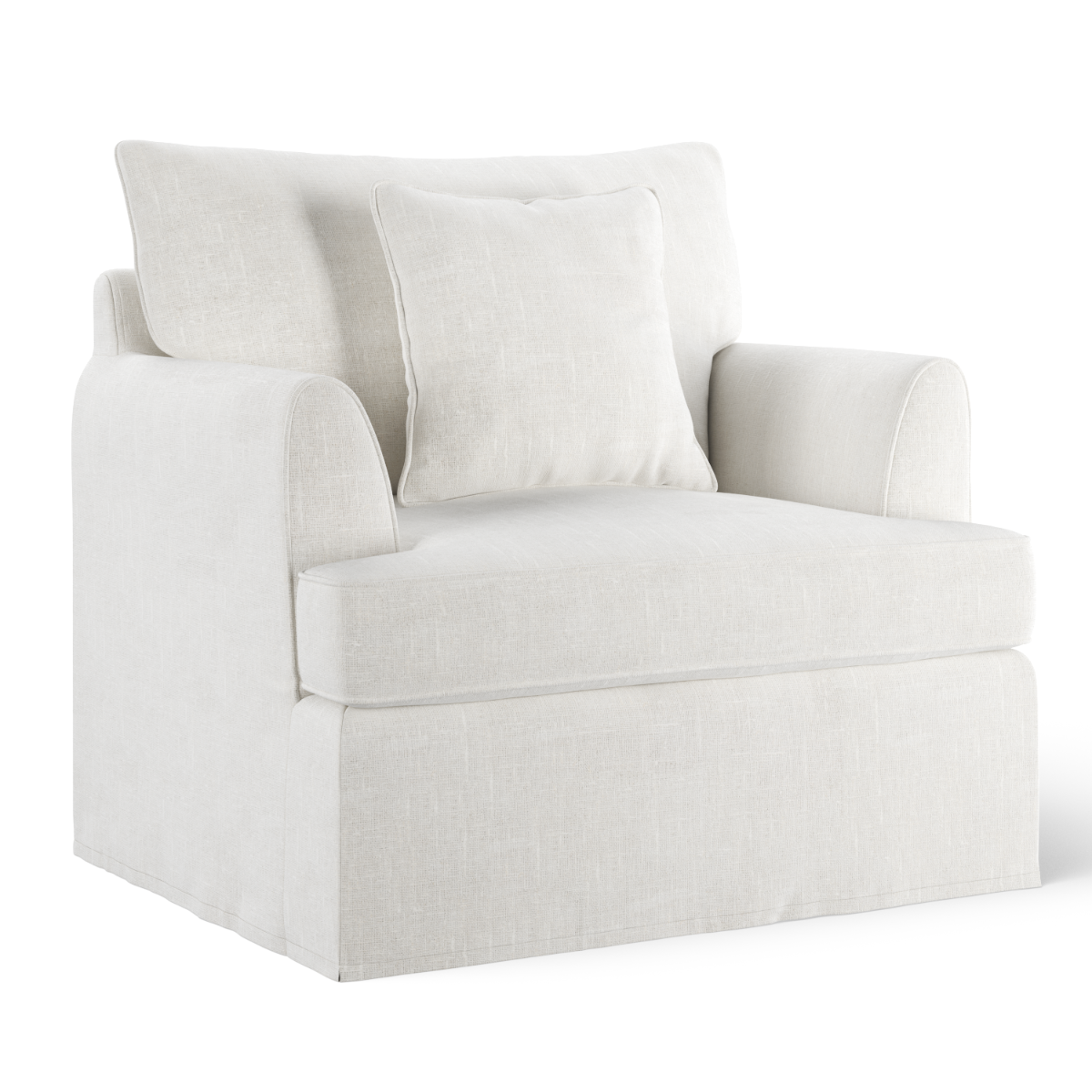 Byron Hamptons Armchair Ivory, W 99cm D 96cm H 78cm (RRP $1859) - Image 3