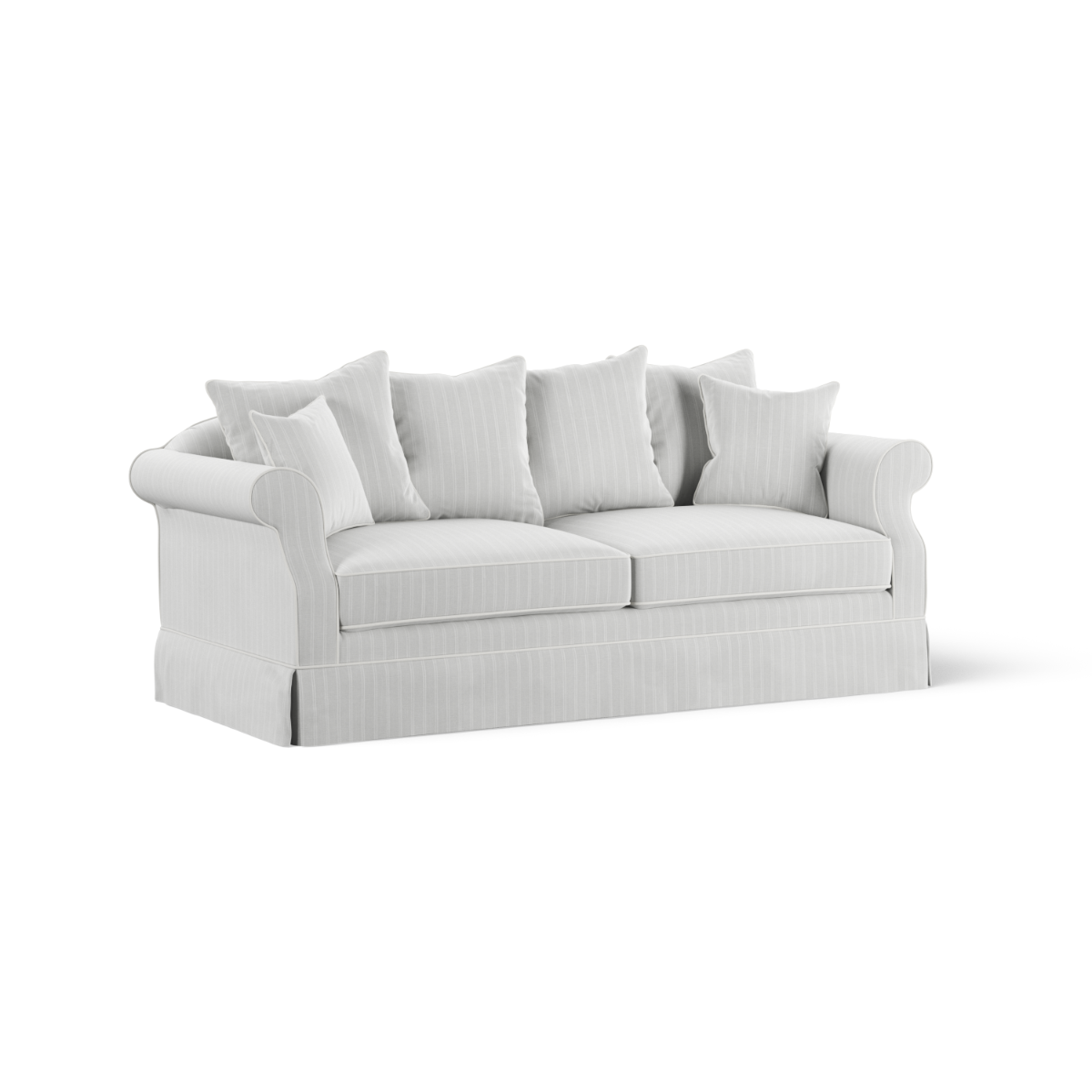 Avalon Hamptons 3 Seat Sofa Cloud Stripe, W 226cm D 96cm H 81cm (RRP $3299) - Image 5