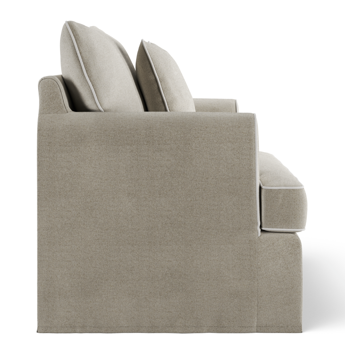 Byron Hamptons Armchair Natural with White Piping, W 99cm D 96cm H 78cm (RRP $1849) - Image 4