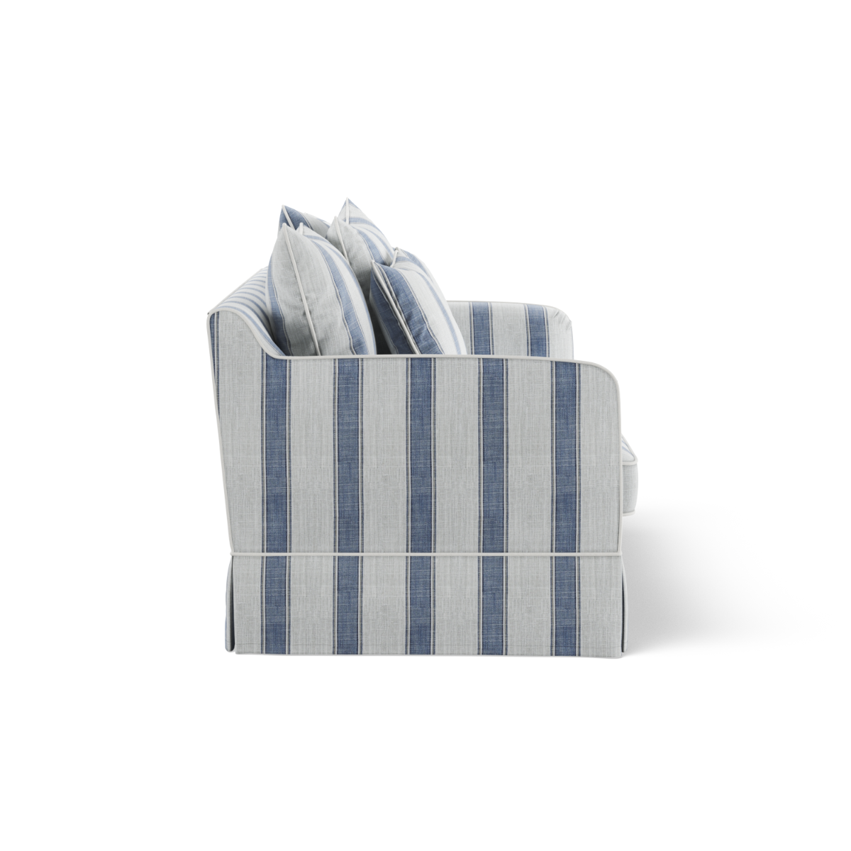 Noosa Hamptons 2 Seat Sofa Blue Sky Stripe, W 170cm D 91cm H 80cm (RRP $2279) - Image 16