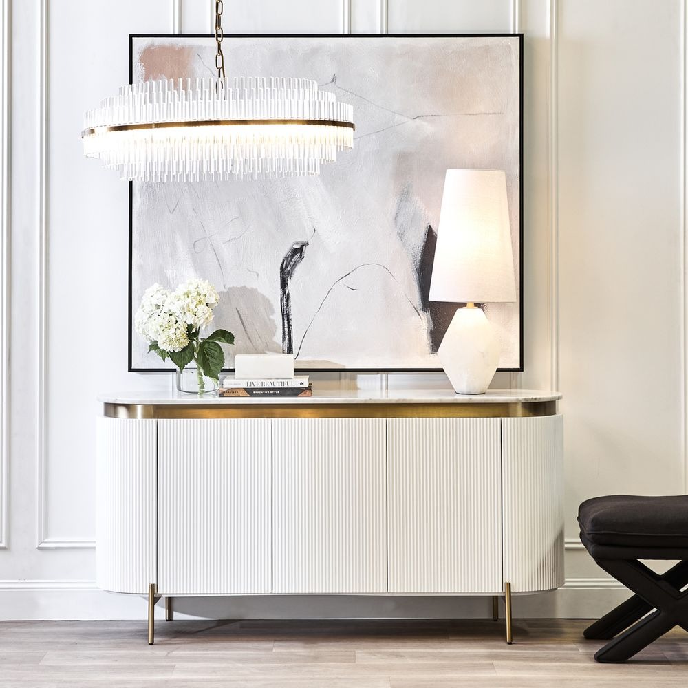 Demarco Buffet White, 160cm W x 45cm D x 81cm H (RRP $5049) - Image 2