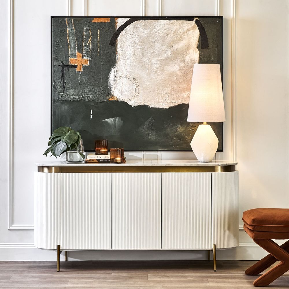 Demarco Buffet White, 160cm W x 45cm D x 81cm H (RRP $5049) - Image 4