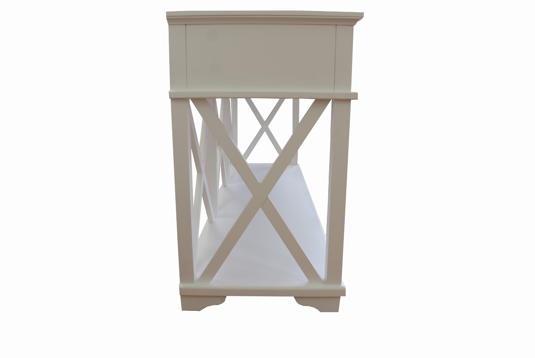 "Emily" Hamptons Style Timber Console Table 3 Drawer White, 190cmL x 50cmD x 85cmH - Image 9