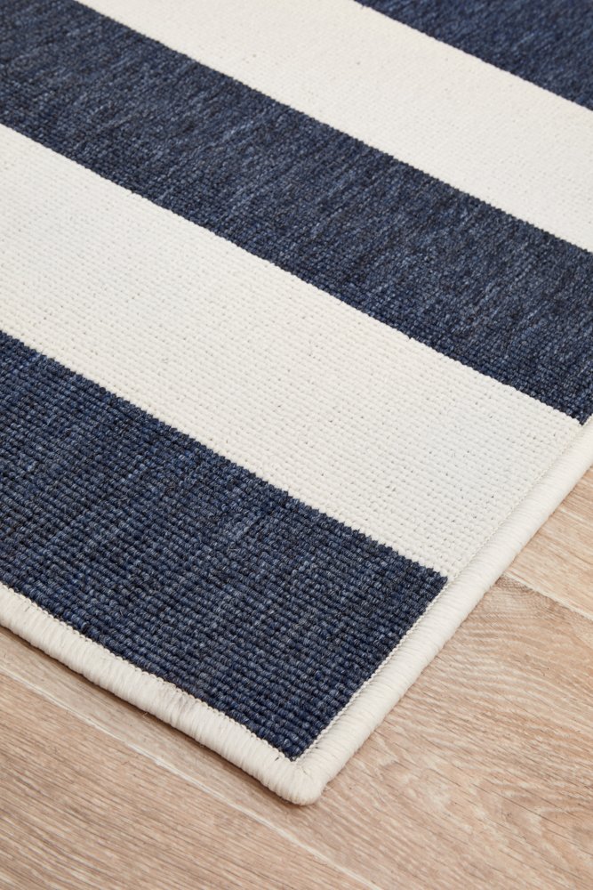 "Montauk" Hamptons Style Indoor Rug, Blue 230cm x 160cm - Image 3