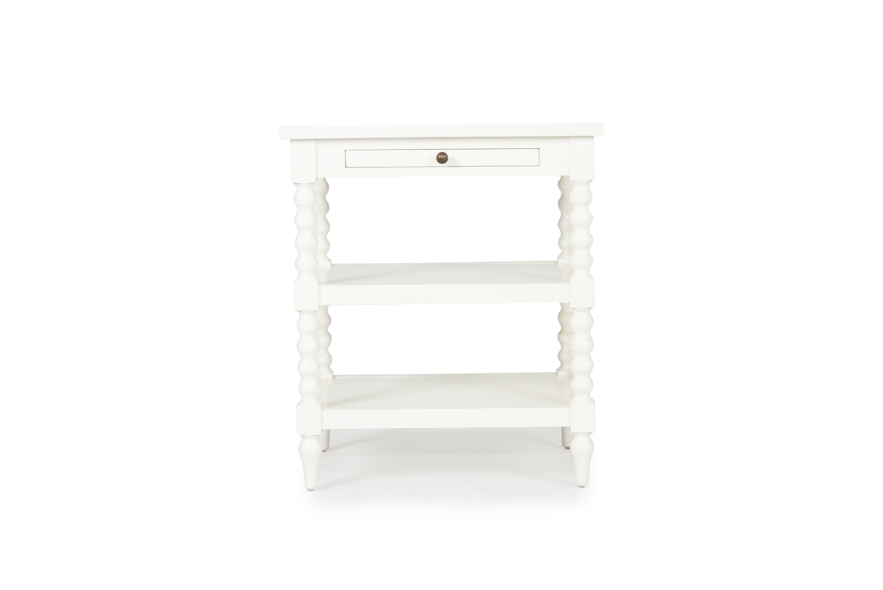 Stradbroke Bobbin Bedside Table White, W 66cm x D 46cm x H 76cm - Image 2