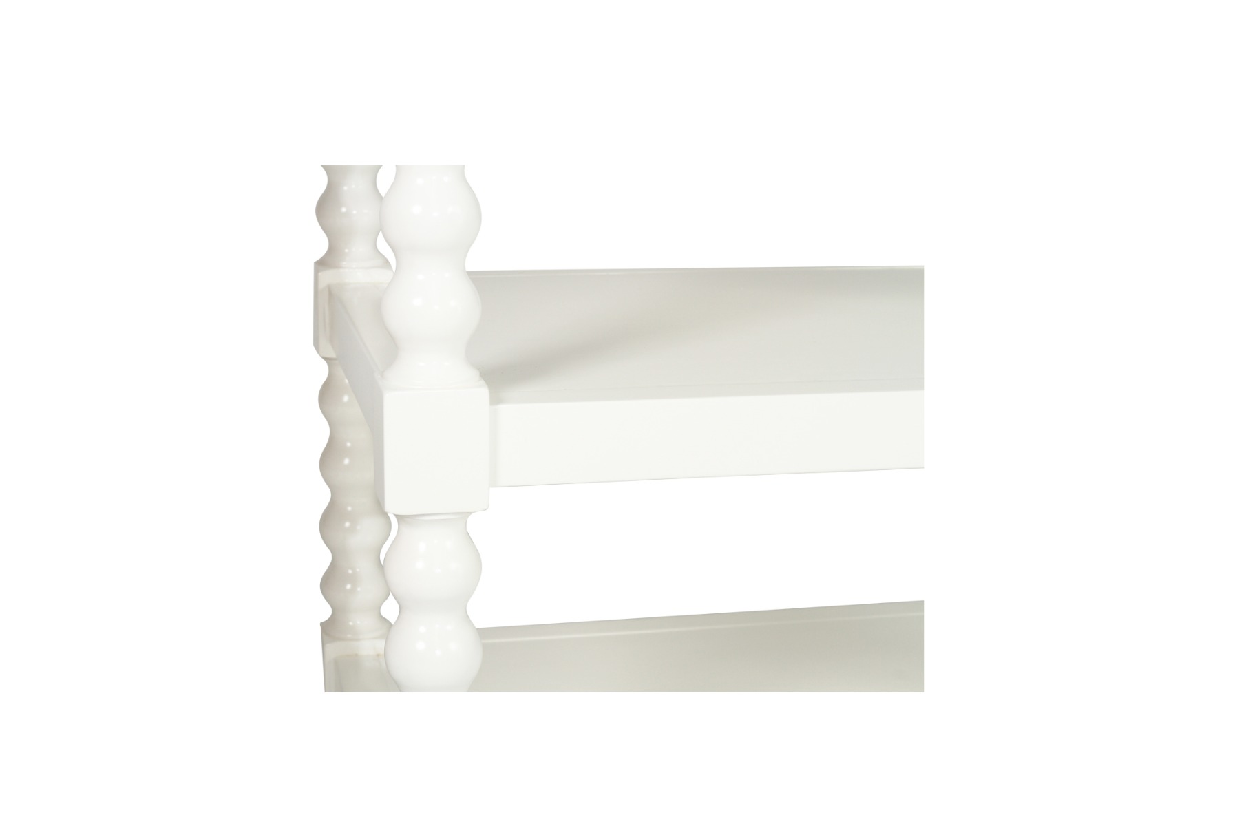 Stradbroke Bobbin Bedside Table White, W 66cm x D 46cm x H 76cm - Image 4