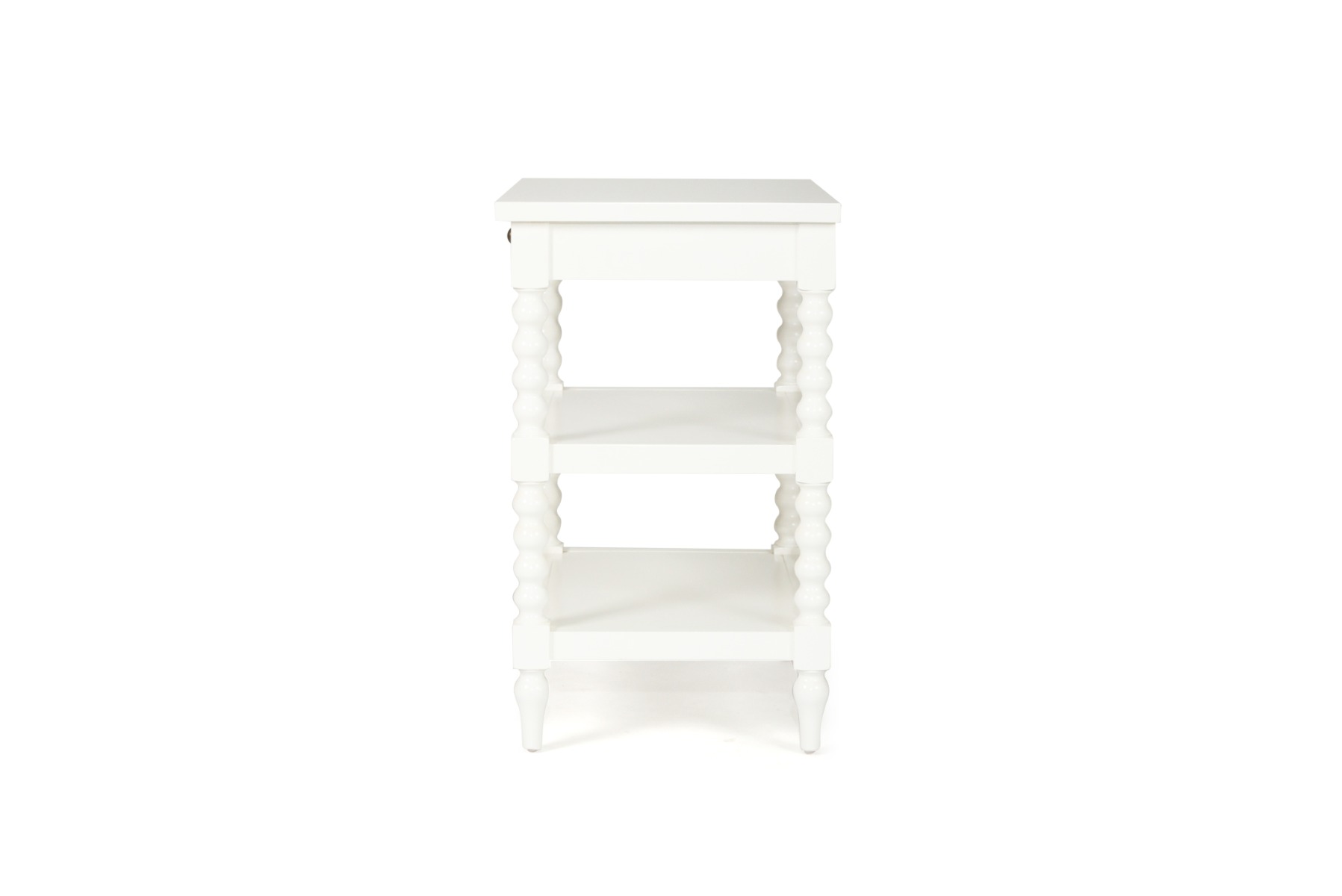 Stradbroke Bobbin Bedside Table White, W 66cm x D 46cm x H 76cm - Image 8