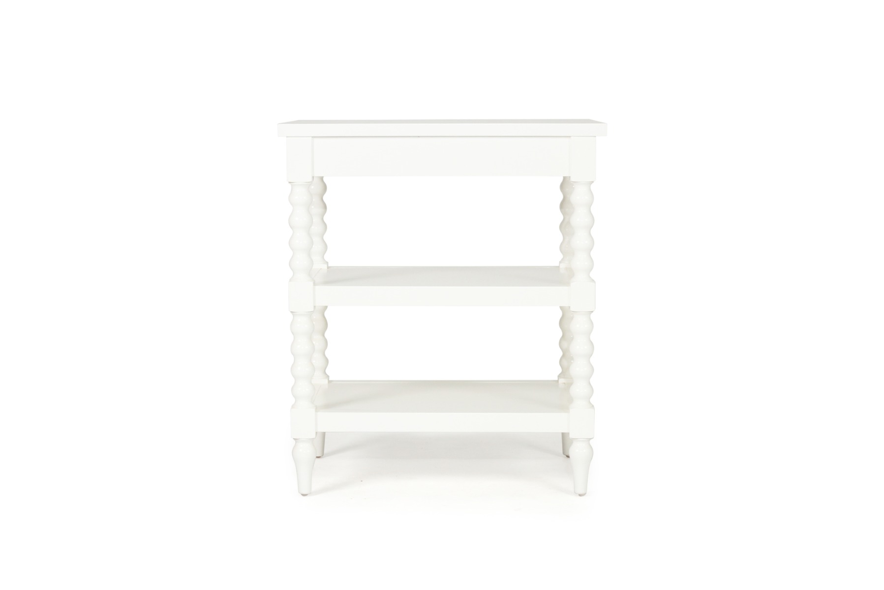Stradbroke Bobbin Bedside Table White, W 66cm x D 46cm x H 76cm - Image 10