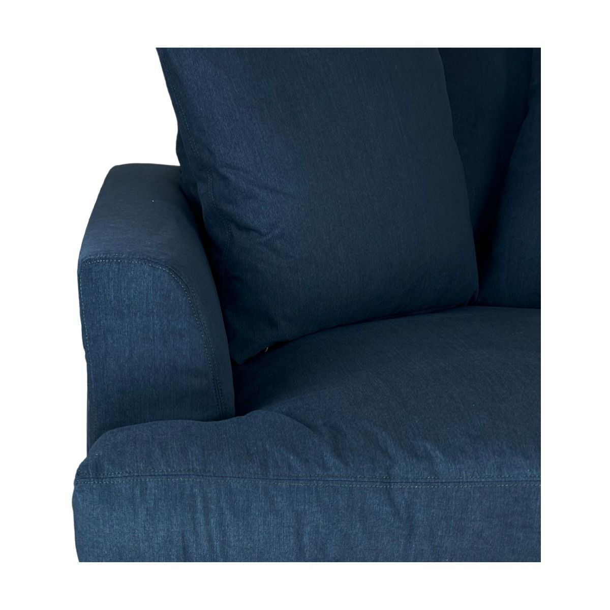 "Somerset" Hampton Style Fabric 1.5 Seater Occasional Chair Armchair Feather Filled with Removable Covers, Navy 134cmW x 115cmD x 91cmH (RRP $2499) - Image 4