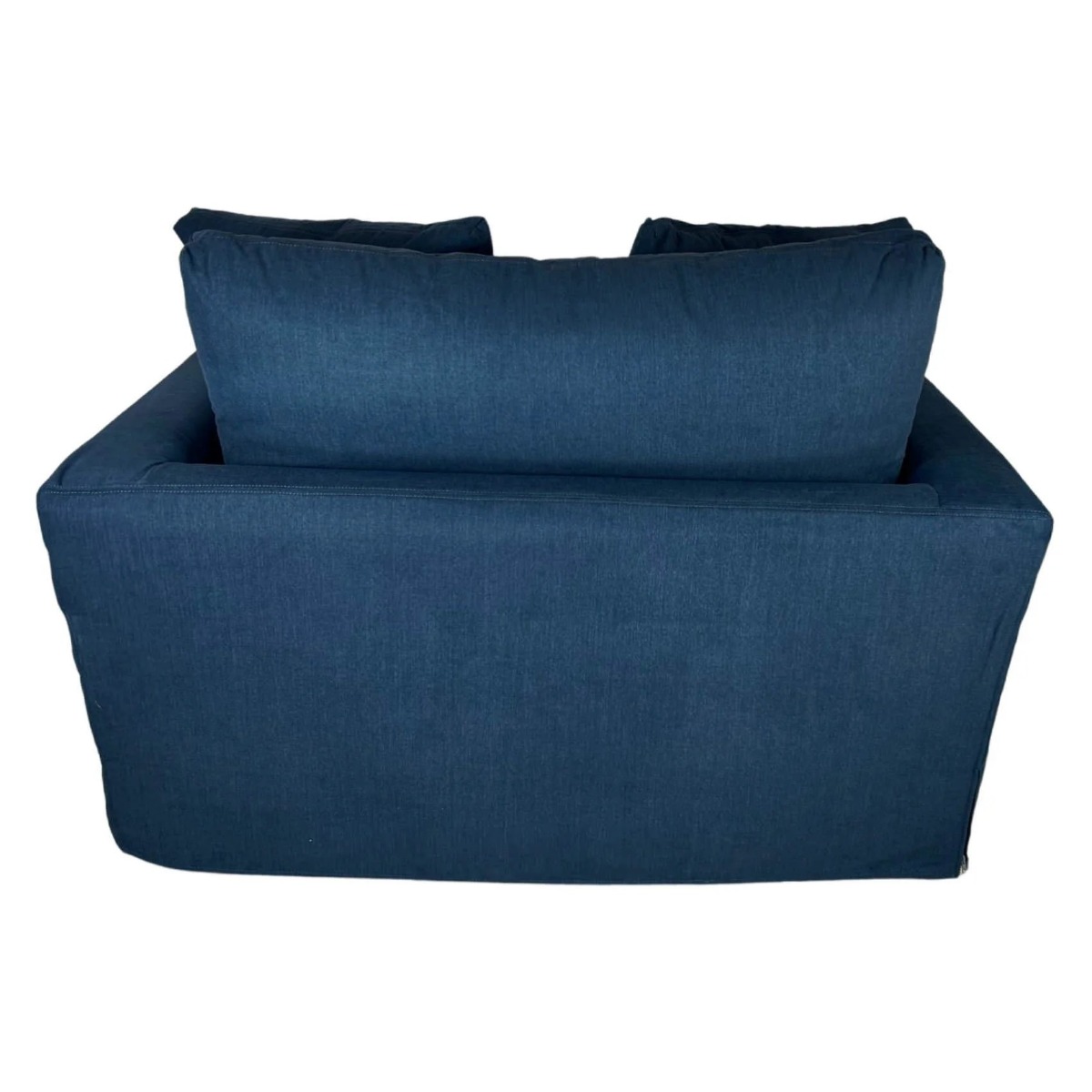 "Somerset" Hampton Style Fabric 1.5 Seater Occasional Chair Armchair Feather Filled with Removable Covers, Navy 134cmW x 115cmD x 91cmH (RRP $2499) - Image 3