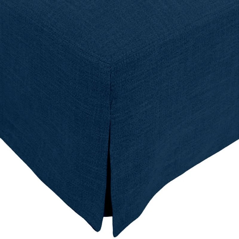 "Somerset" Hamptons Style Fabric Ottoman with Removable Slip Cover, Navy (RRP $799) - Image 2