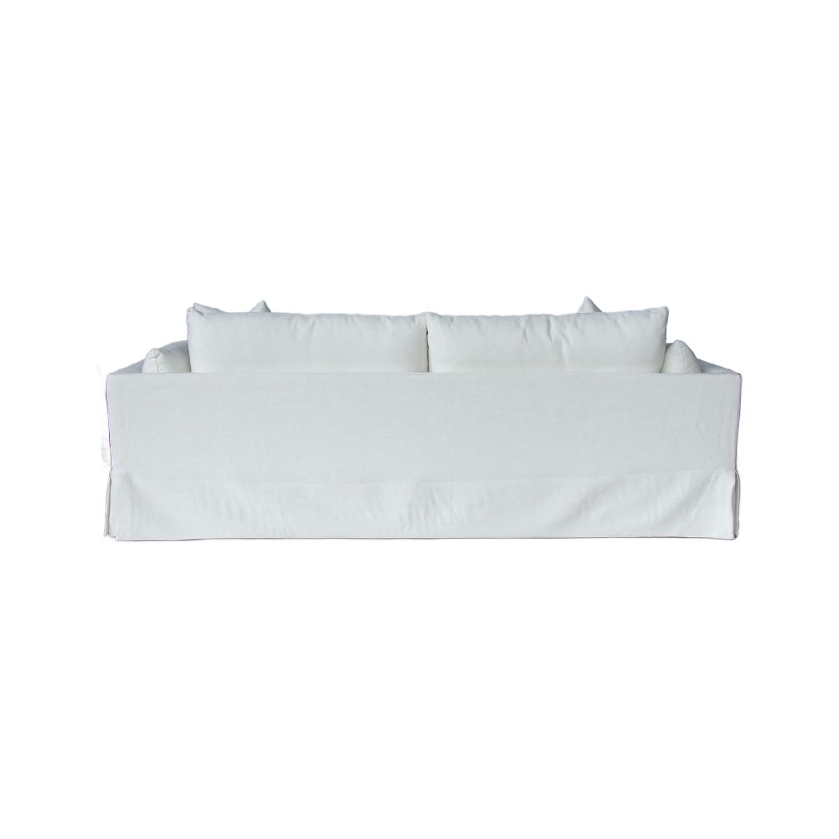 "Kirra" Coastal Style Fabric 3.5 Seater Sofa Lounge Feather Filled with Removable Slip Covers, White 235cmL x 100cmD x 84cmH (RRP $3499) - Image 4
