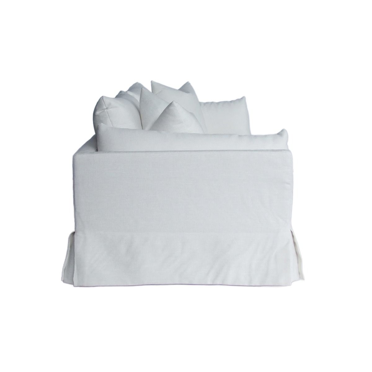 "Kirra" Coastal Style Fabric 3.5 Seater Sofa Lounge Feather Filled with Removable Slip Covers, White 235cmL x 100cmD x 84cmH (RRP $3499) - Image 3