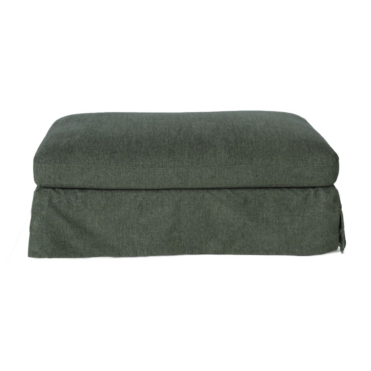 "Kirra" Coastal Style Fabric Ottoman Footstool with Removable Slip Covers, Sage Green 112cmL x 67cmD x 44cmH (RRP $799) - Image 2