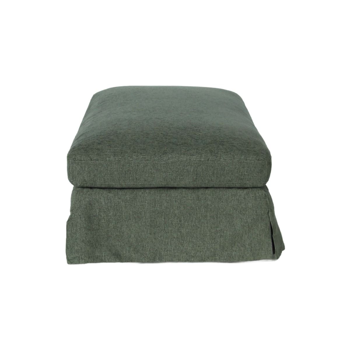 "Kirra" Coastal Style Fabric Ottoman Footstool with Removable Slip Covers, Sage Green 112cmL x 67cmD x 44cmH (RRP $799) - Image 3