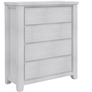 "Jefferson" Hamptons Style Timber Tallboy White, 106cmL x 45cmD x 120cmH