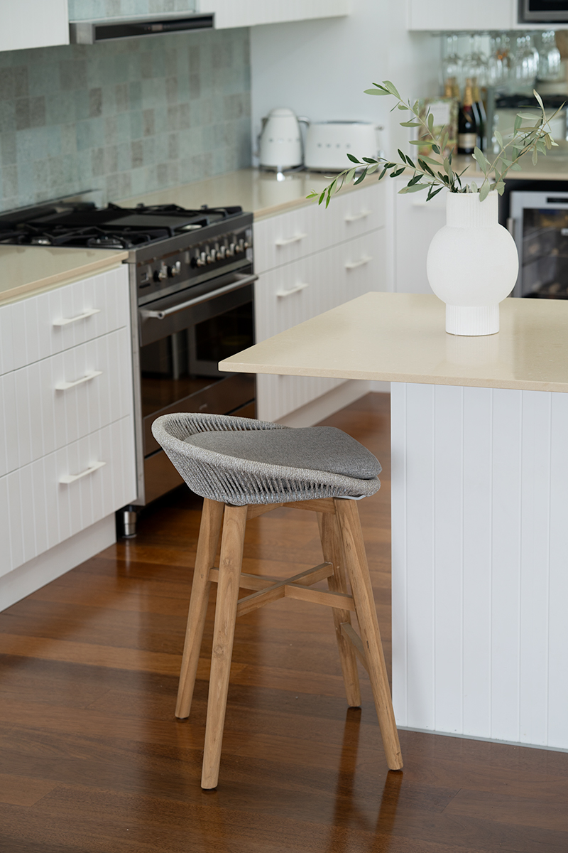 Taylor Backless Counter Stool Indoor/Outdoor Grey/White, Width 51cm x Depth 52cm x Height 76cm - Image 12