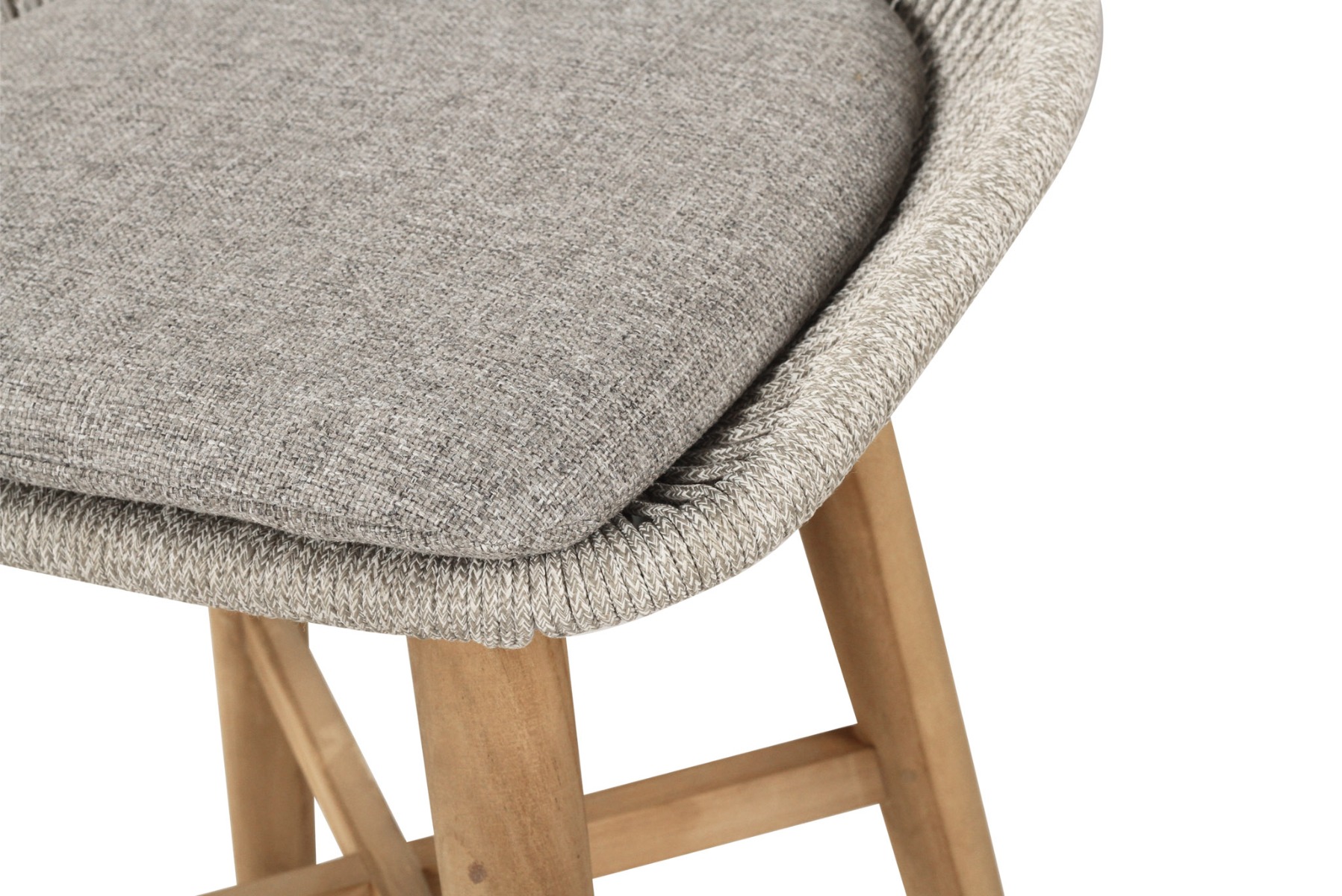 Taylor Backless Counter Stool Indoor/Outdoor Grey/White, Width 51cm x Depth 52cm x Height 76cm - Image 10