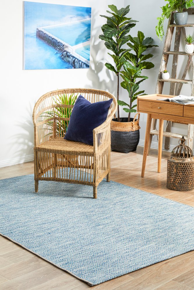"Terrace" Hamptons Style Outdoor/Indoor Rug 5500, Blue - Image 7