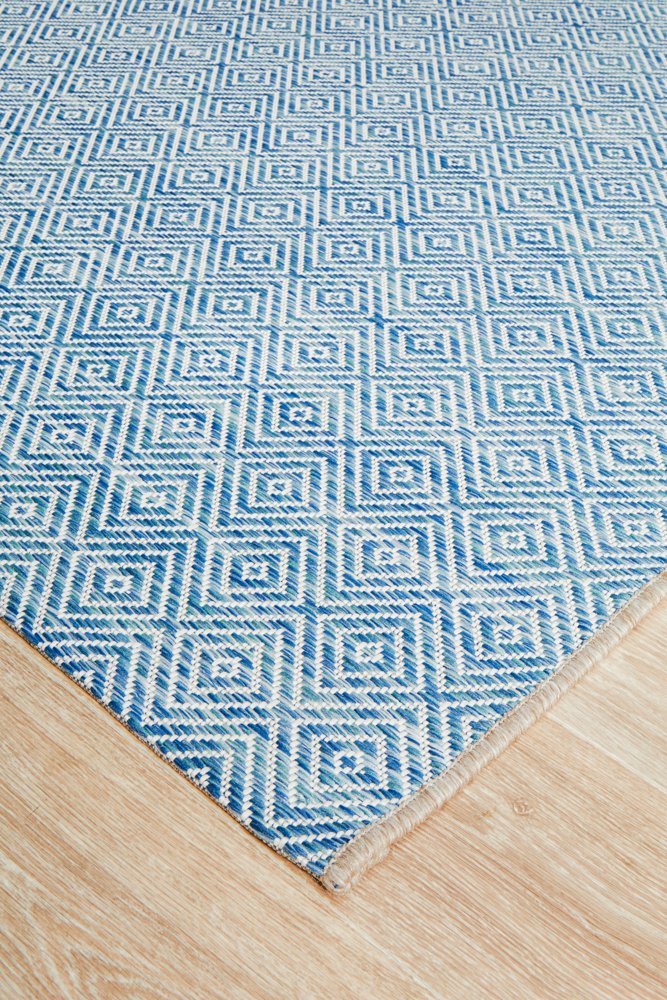 "Terrace" Hamptons Style Outdoor/Indoor Rug, Blue-TER-5500-BLU-400X300 - Image 2