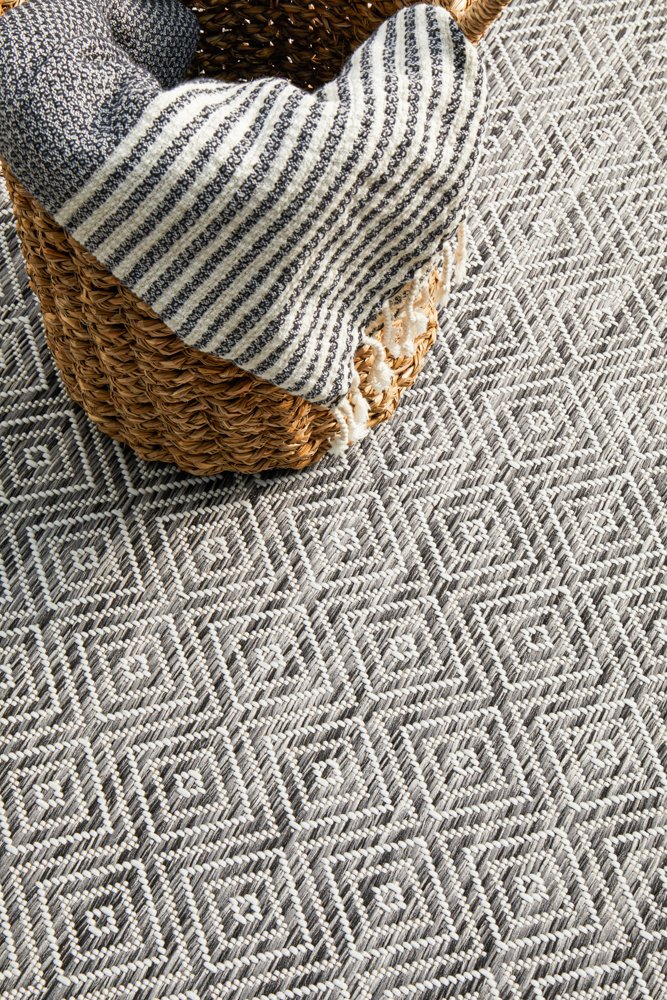 "Terrace" Hamptons Style Outdoor/Indoor Rug 5500, Grey-Terrace Grey 330cm x 240cm 5500 - Image 5