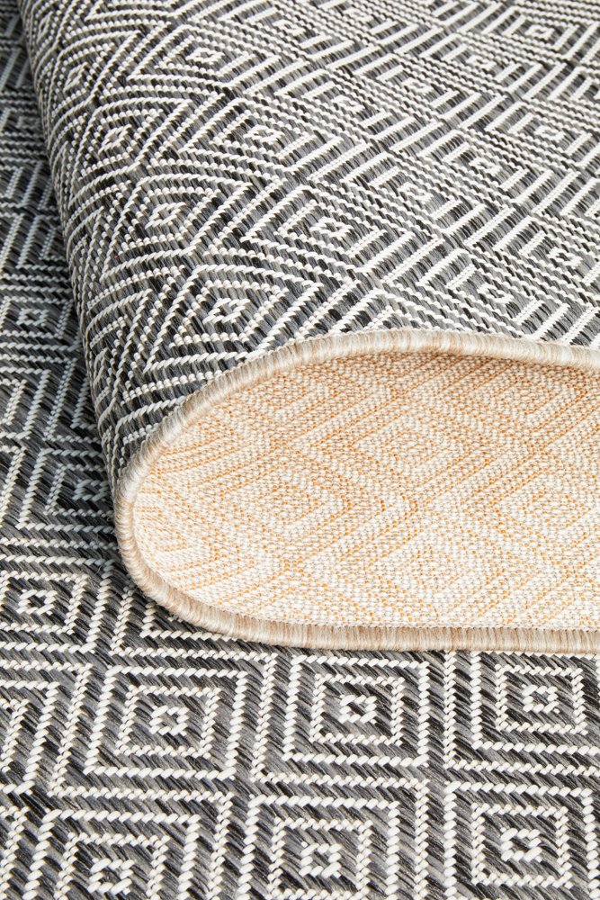 "Terrace" Hamptons Style Outdoor/Indoor Rug 5500, Grey-Terrace Grey 230cm x 160cm 5500 - Image 4