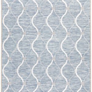 "Terrace" Hamptons Style Outdoor/Indoor Rug, Blue-TER-5501-BLU-330X240