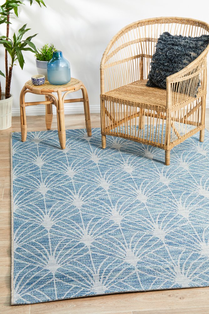 Terrace Hamptons Style Outdoor/Indoor Rug 5502, Blue-Terrace 5502 Blue 290X200CM - Image 9