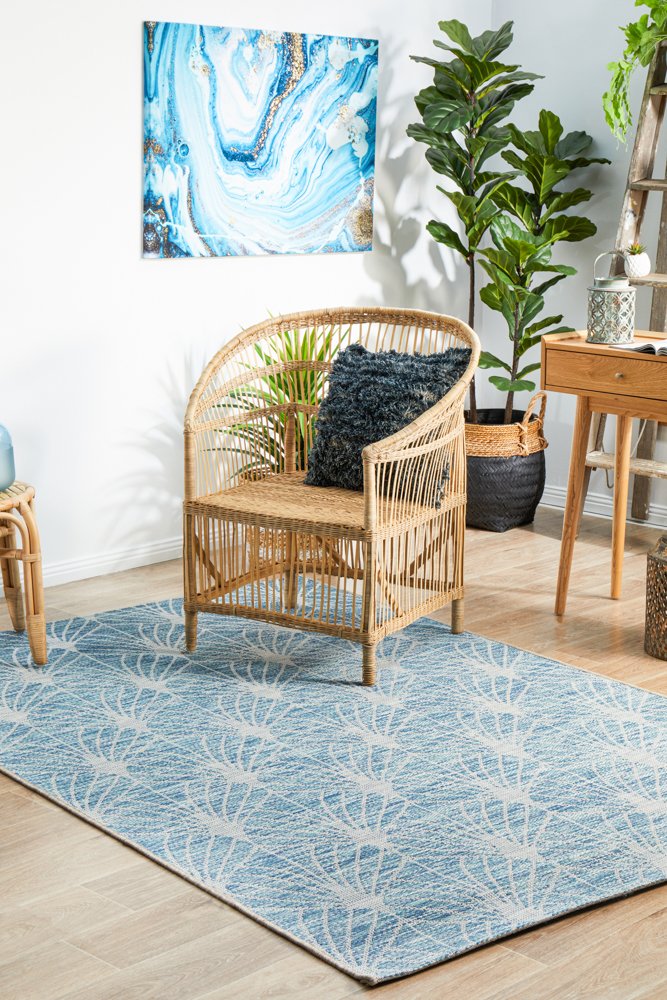 "Northampton" Hamptons Style Indoor Rug , Navy & White - Image 8