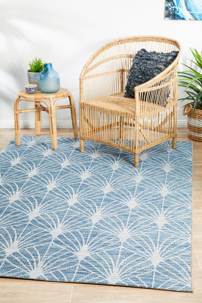 "Northampton" Hamptons Style Indoor Rug , Navy & White - Image 5