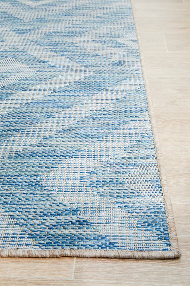 "Terrace" Hamptons Style Outdoor/Indoor Rug 5504, Blue-Terrace 5504 Blue 330cm x 240cm - Image 9