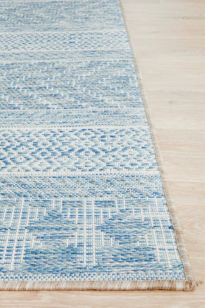 "Terrace" Hamptons Style Outdoor/Indoor Rug 5505, Blue-Terrace 5505 Blue Rug Size 290cm x 200cm - Image 9