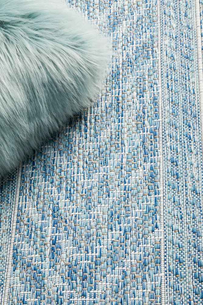 "Terrace" Hamptons Style Outdoor/Indoor Rug 5505, Blue-Terrace 5505 Blue Rug Size 400cm x 300cm - Image 6