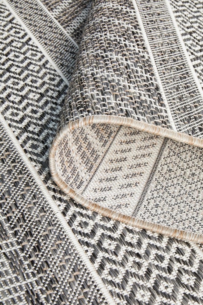 "Terrace" Hamptons Style Outdoor/Indoor Rug 5505, Grey-Terrace 5505 Grey 290cm x 200cm - Image 5