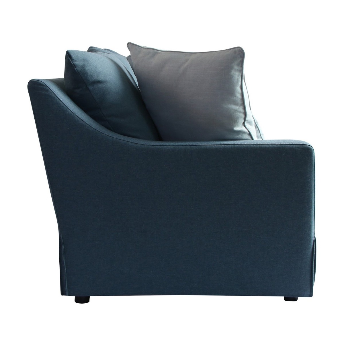 "Samsara" Hamptons Style Fabric 3 Seater Lounge in Blue, 226cm x 105cm x 84cmH - Image 3