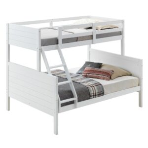 "Louie" Hamptons Coastal Style Kids Single Over Double Bunk Bed, White (RRP $1499)