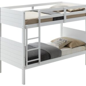 "Dewey" Hamptons Coastal Style Kids Single Over Single Bunk Bed, White (RRP $899)