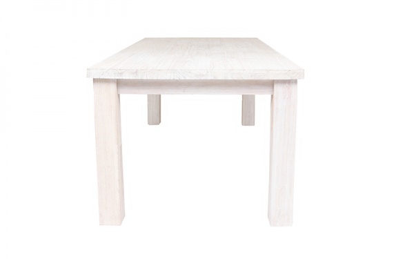"Seaforth" Solid Hardwood Timber Dining Table Whitewash, 150cmL x 90cmW x 77cmH - Image 3