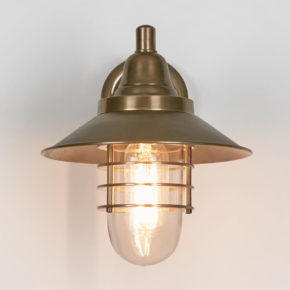 Clark Outdoor Wall Light Antique Brass (RRP $561) - Image 3