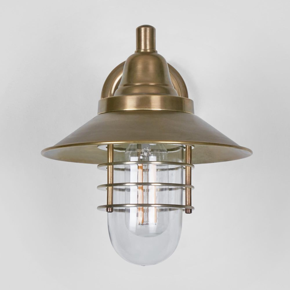 Clark Outdoor Wall Light Antique Brass (RRP $561) - Image 2