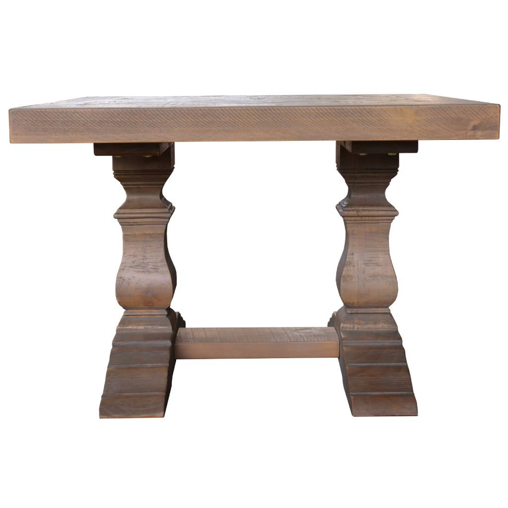 "Provence" Hamptons Style Solid Timber Lamp Table with Pedestal Base, 67cm x 67cm x 45.7cm - Image 2