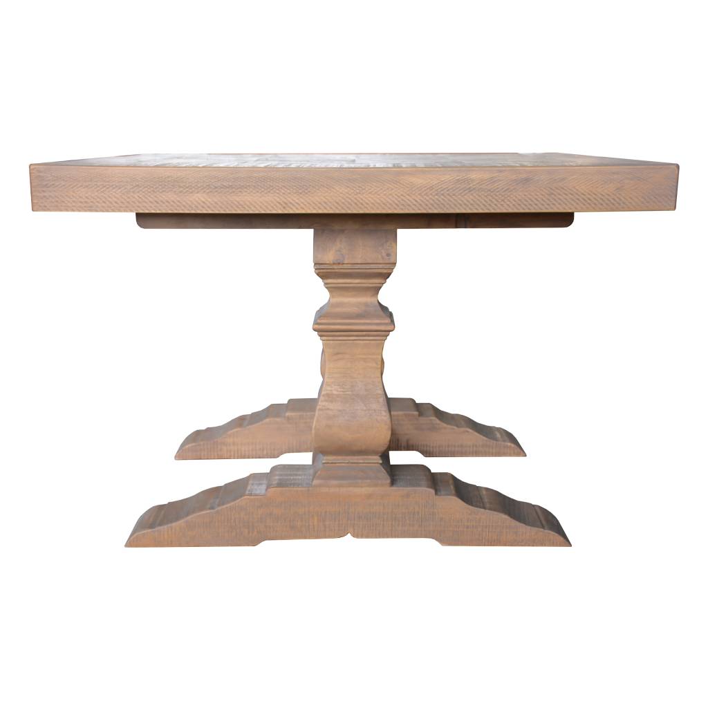"Provence" Hamptons Style Solid Timber Lamp Table with Pedestal Base, 67cm x 67cm x 45.7cm - Image 4