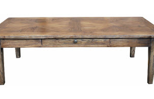 "Villa" Hamptons Style Parquetry Coffee Table Recycled Elm, 135cm x 60cm x 42cmH