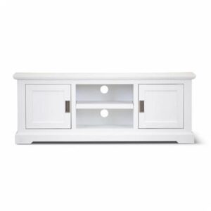 "Cove" Hamptons Style TV Unit 2 Door 2 Niche, Brushed White, 160cmW x 45cmD x 60cmH (RRP $1199)