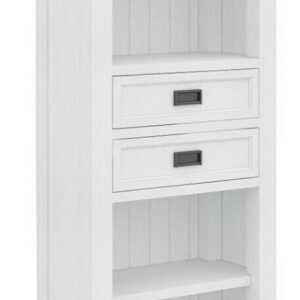 "Cove" Hamptons Style Timber Bookcase, Brushed White, 75cmW x 40cmD x 185cmH (RRP $1299)