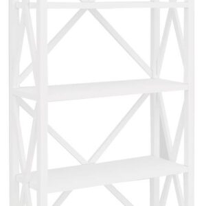 "Montauk" Hamptons Style Timber Bookcase White, 100cmW x 40cmD x 200cmH (RRP $1199)
