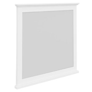 "Sophia" Hampton Style Hardwood Timber Mirror White, 105X99CM (RRP $399)