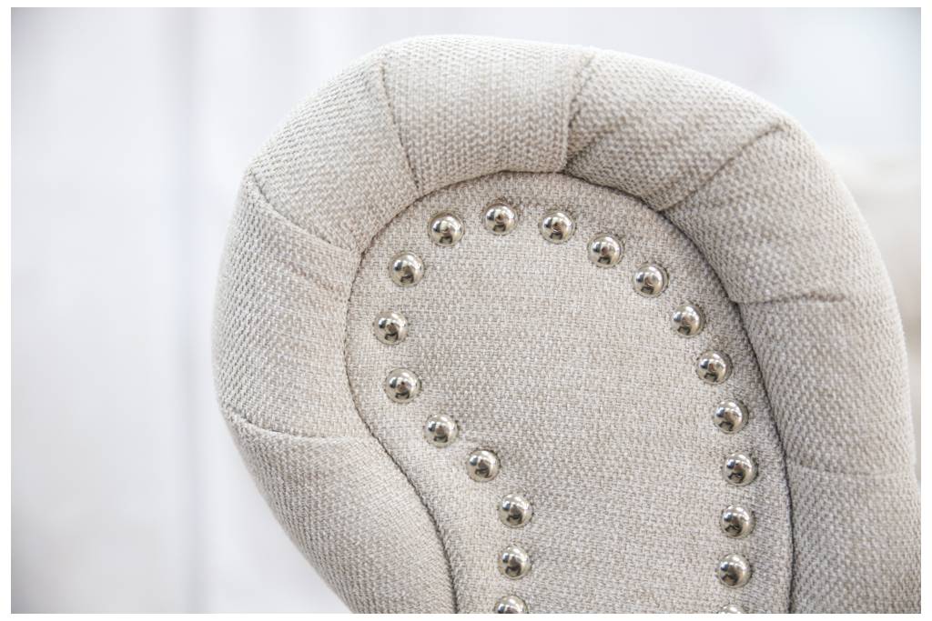 "Taegon" Hamptons Style Chesterfield 3 Seater Buttoned Lounge, Beige (RRP $1999) - Image 2